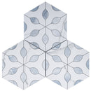 ALICANTE 8"x10" Porcelain Hexagon Flower Look Floor and Wall Tile Matt