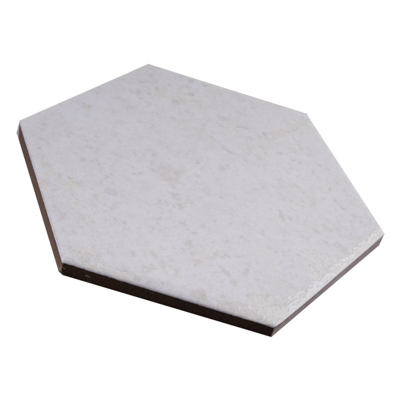 ALMA 5.1"x5.9" Porcelain Stone Look Floor and Wall Tile - White