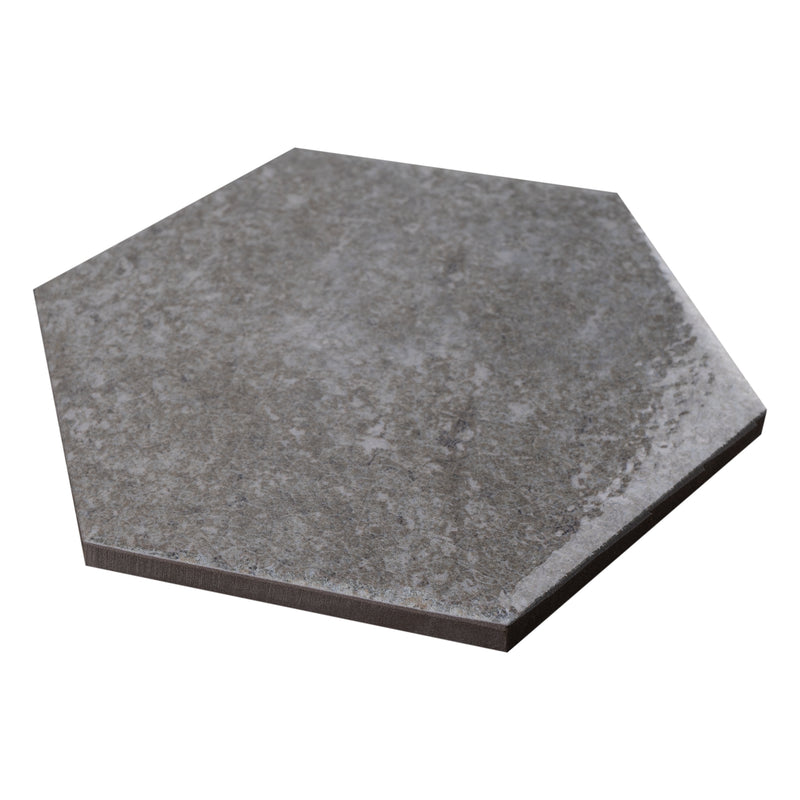 ALMA 5.1"x5.9" Porcelain Stone Look Floor and Wall Tile - Gray
