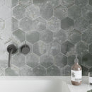 ALMA 5.1"x5.9" Porcelain Stone Look Floor and Wall Tile - Gray