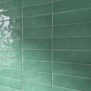 BORGO 2.6"x7.9" Polished Porcelain Floor and Wall Tile - Jade Green
