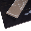 BORGO 2.6"x7.9" Polished Porcelain Floor and Wall Tile - Noir Black