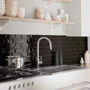 BORGO 2.6"x7.9" Polished Porcelain Floor and Wall Tile - Noir Black