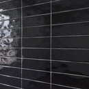 BORGO 2.6"x7.9" Polished Porcelain Floor and Wall Tile - Noir Black