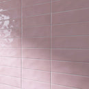 BORGO 2.6"x7.9" Polished Porcelain Floor and Wall Tile - Pink