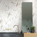 ELEGANCE 3.15"x15.75" Matte Porcelain Floor and Wall Tile - Gold