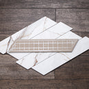 ELEGANCE 3.15"x15.75" Matte Porcelain Floor and Wall Tile - Gold