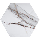 ELEGANCE 7.7"x8.9" Matte Porcelain Floor and Wall Tile - Gold