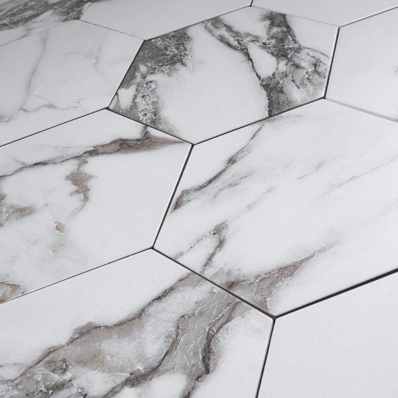 ELEGANCE 7.7"x8.9" Matte Porcelain Floor and Wall Tile - Majestic