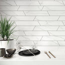 ELEGANCE 3.15"x15.75" Matte Porcelain Floor and Wall Tile - White