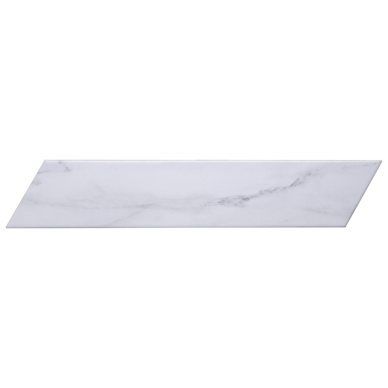 ELEGANCE 3.15"x15.75" Matte Porcelain Floor and Wall Tile - White