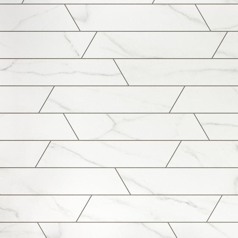 ELEGANCE 3.15"x15.75" Matte Porcelain Floor and Wall Tile - White