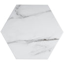 ELEGANCE 7.7"x8.9" Matte Porcelain Floor and Wall Tile - White