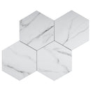 ELEGANCE 7.7"x8.9" Matte Porcelain Floor and Wall Tile - White