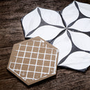 COROLA 7.7"x8.9" Matte Porcelain Floor and Wall Tile - Black