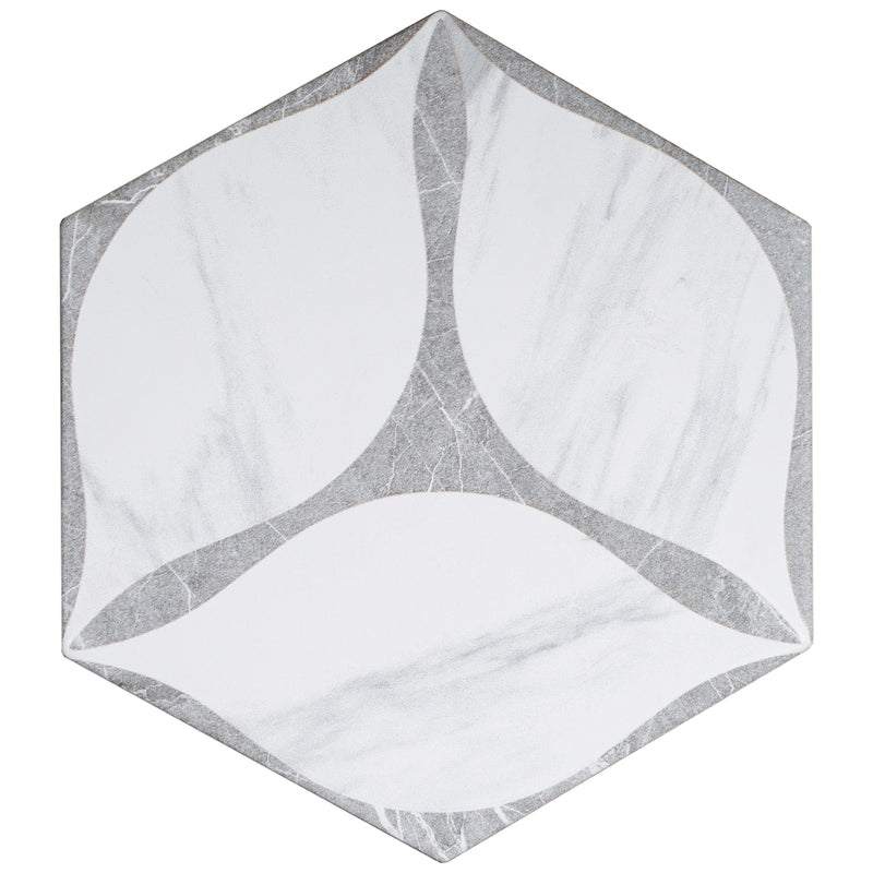ELEGANCE 7.7"x8.9" Matte Porcelain Floor and Wall Tile - Gray