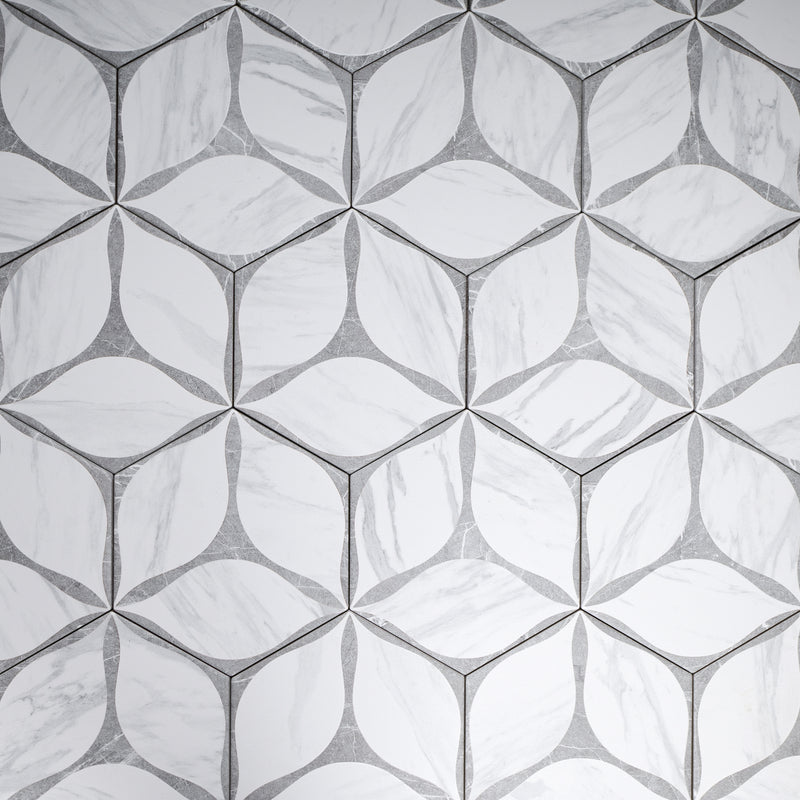 ELEGANCE 7.7"x8.9" Matte Porcelain Floor and Wall Tile - Gray