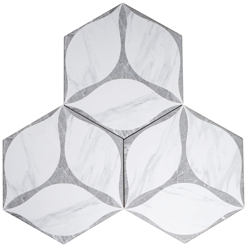 ELEGANCE 7.7"x8.9" Matte Porcelain Floor and Wall Tile - Gray