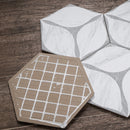 COROLA 7.7"x8.9" Matte Porcelain Floor and Wall Tile - Gray