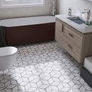 COROLA 7.7"x8.9" Matte Porcelain Floor and Wall Tile - Gray