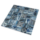 Classic Roman Art Blue 11.82 in. x 11.82 in. Squares Glossy Glass Mosaic Tile