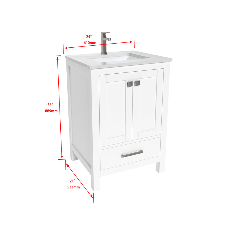 1901  24" Bathroom Vanity Cabinet Set