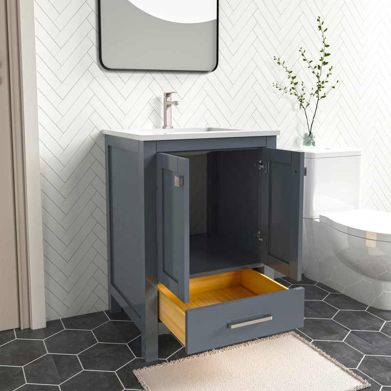 1901  24" Bathroom Vanity Cabinet Set