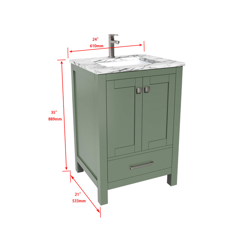 1901  24" Bathroom Vanity Cabinet Set
