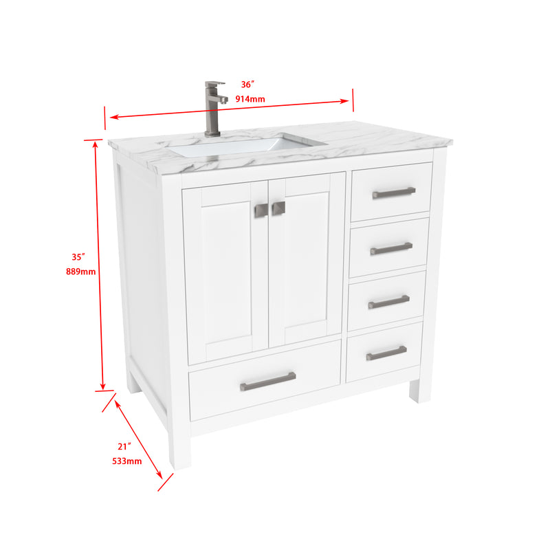 1901  36" Bathroom Vanity Cabinet Set