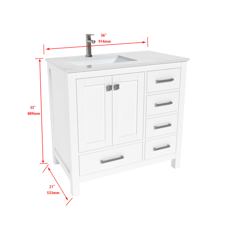 1901  36" Bathroom Vanity Cabinet Set