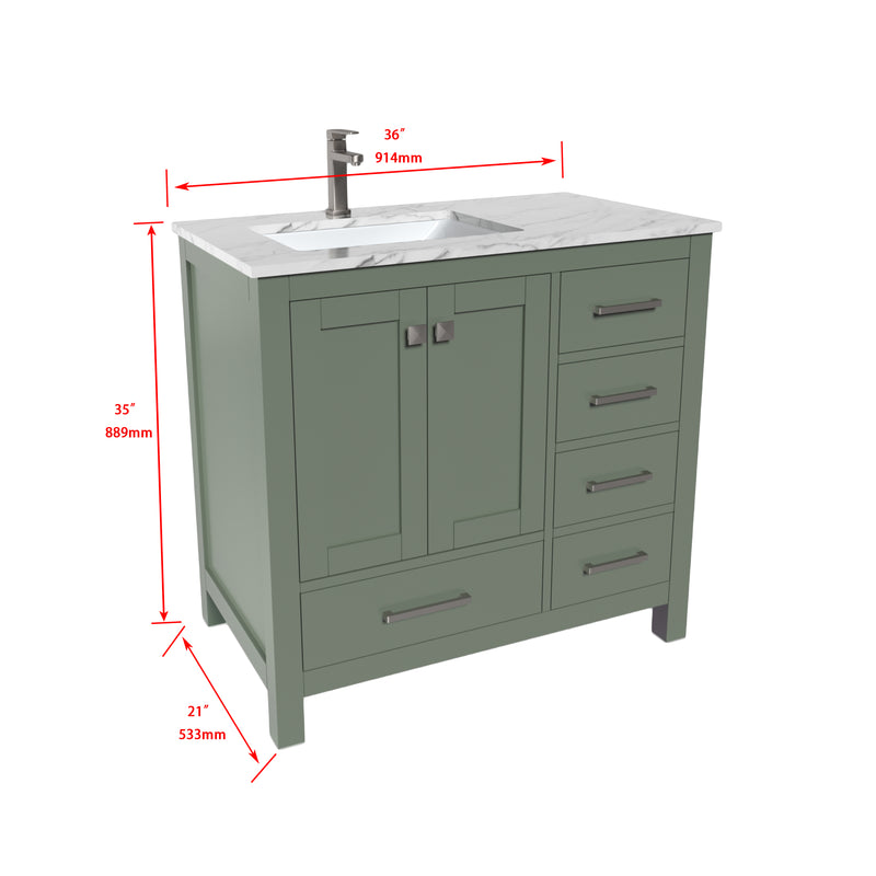 1901  36" Bathroom Vanity Cabinet Set
