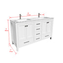 1901  60" Bathroom Vanity Cabinet Set