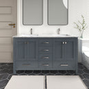 1901  60" Bathroom Vanity Cabinet Set