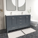 1901  60" Bathroom Vanity Cabinet Set