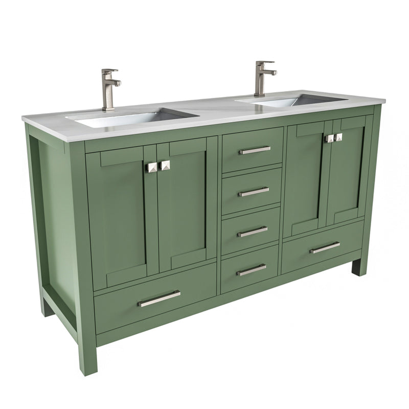 1901  60" Bathroom Vanity Cabinet Set