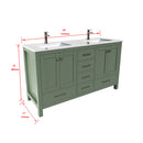 1901  60" Bathroom Vanity Cabinet Set