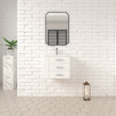 1906  24" Bathroom Vanity Wall Mount Set(Left Side Shelf)