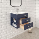 1906  24" Bathroom Vanity Wall Mount Set(Left Side Shelf)