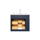 1906  24" Bathroom Vanity Wall Mount Set(Left Side Shelf)