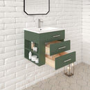 1906  24" Bathroom Vanity Wall Mount Set(Left Side Shelf)