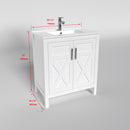 1907  30" Bathroom Vanity Cabinet Set