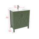 1907  30" Bathroom Vanity Cabinet Set