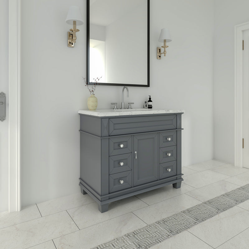 1917  42" Bathroom Vanity Cabinet Set
