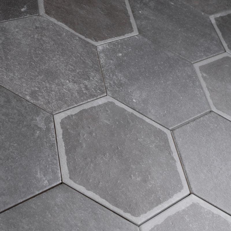Dakota 7.87"x9.45" Matte Porcelain Floor and Wall Tile - Base Grafito