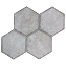 Dakota 7.87"x9.45" Matte Porcelain Floor and Wall Tile - Décor Gray