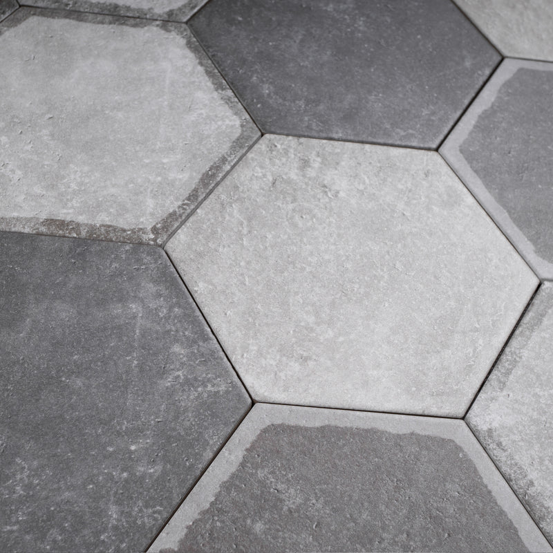 Dakota 7.87"x9.45" Matte Porcelain Floor and Wall Tile - Décor Gray