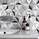 IRIS 7.7"x8.9" Matte Porcelain Floor and Wall Tile - Gray