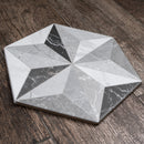 IRIS 7.7"x8.9" Matte Porcelain Floor and Wall Tile - Gray