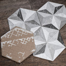 IRIS 7.7"x8.9" Matte Porcelain Floor and Wall Tile - Gray