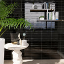 KEZMA  3"x12" Ceramic Subway Wall Tile - Black